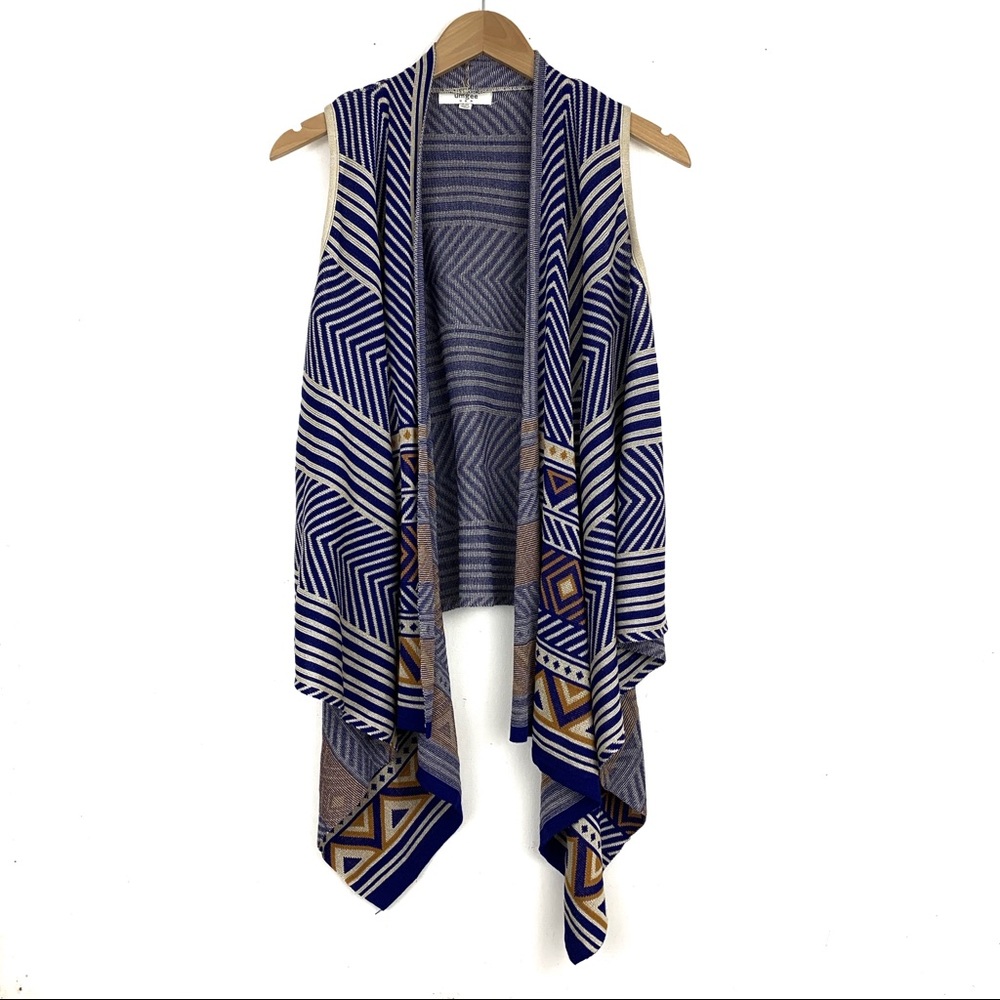 Umgee Tribal Western Knit Vest asymmetric